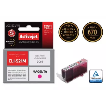 Ühilduv tindikassett ACC-521MN (Canon CLI-521M), magenta, 10 ml, Kõrge (XL) saagis, üksikpakend