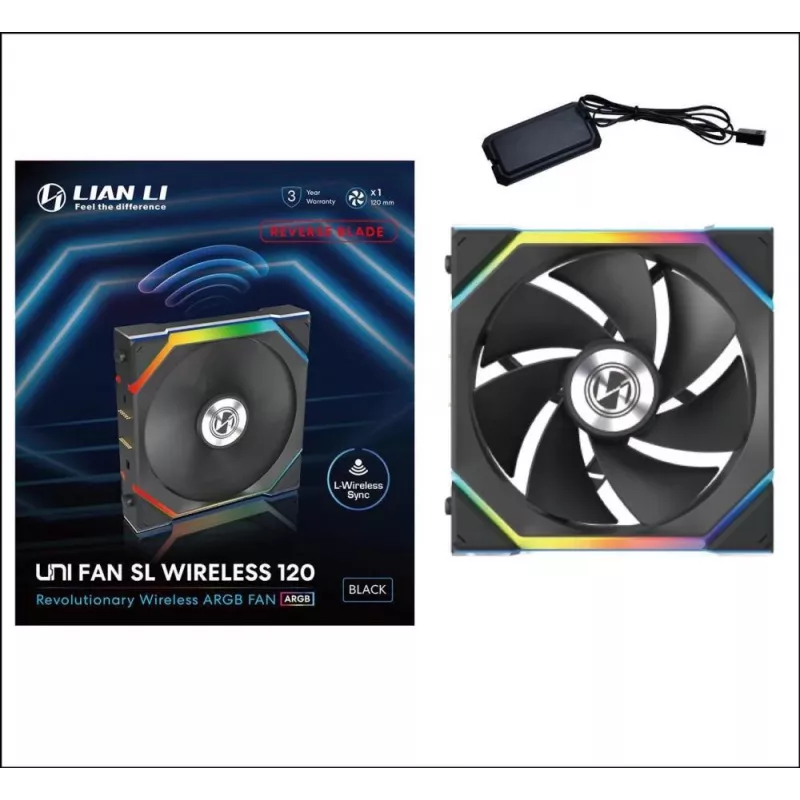 Ventilaator Lian Li UNI FAN SL Wireless 120 12 cm Must 31 dB 64 cfm