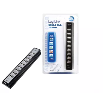 LogiLink UA0096 liidese jaotur 480 Mbit/s Must