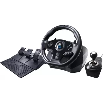 Rool + pedaalid Subsonic GS850-X Must 270° pöörlemine USB