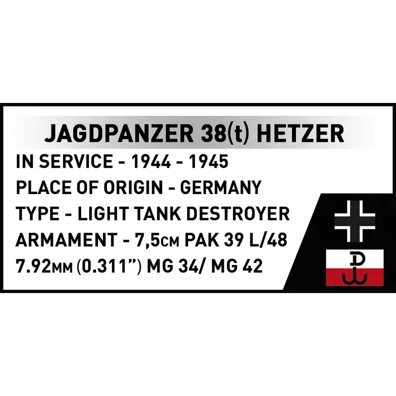 Cobi Blocks Jagdpanzer 38t Brave ehituskomplekt, 731 tükki