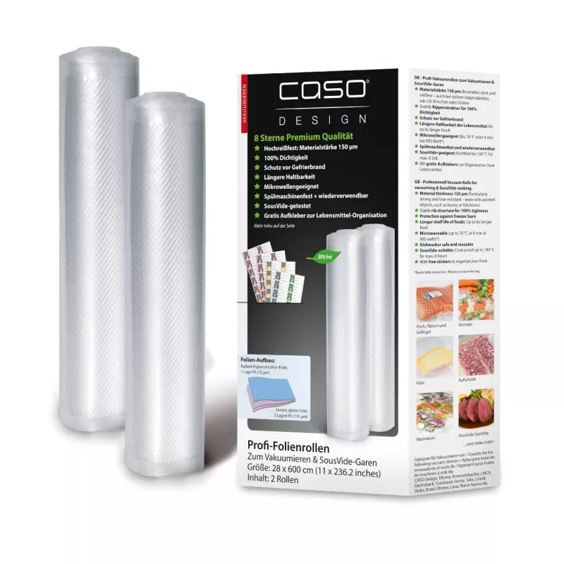 Caso | Fooliumirullid | 01223 | 2 tk | Mõõdud (L x P) 28 x 600 cm | Sooniline