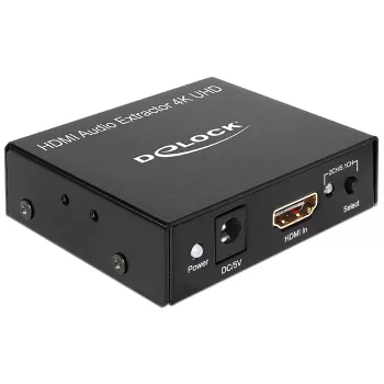 HDMI stereo / 5.1 kanali heli eraldaja 4K, adapter must
