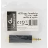 Cablexpert 6,35 mm emane – 3,5 mm isane heliadapter | A-6.35F-3.5M