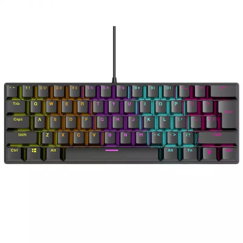 Mehaaniline klaviatuur RAMPAGE PLOWER K60 Blue lülitite ja RGB taustavalgustusega
