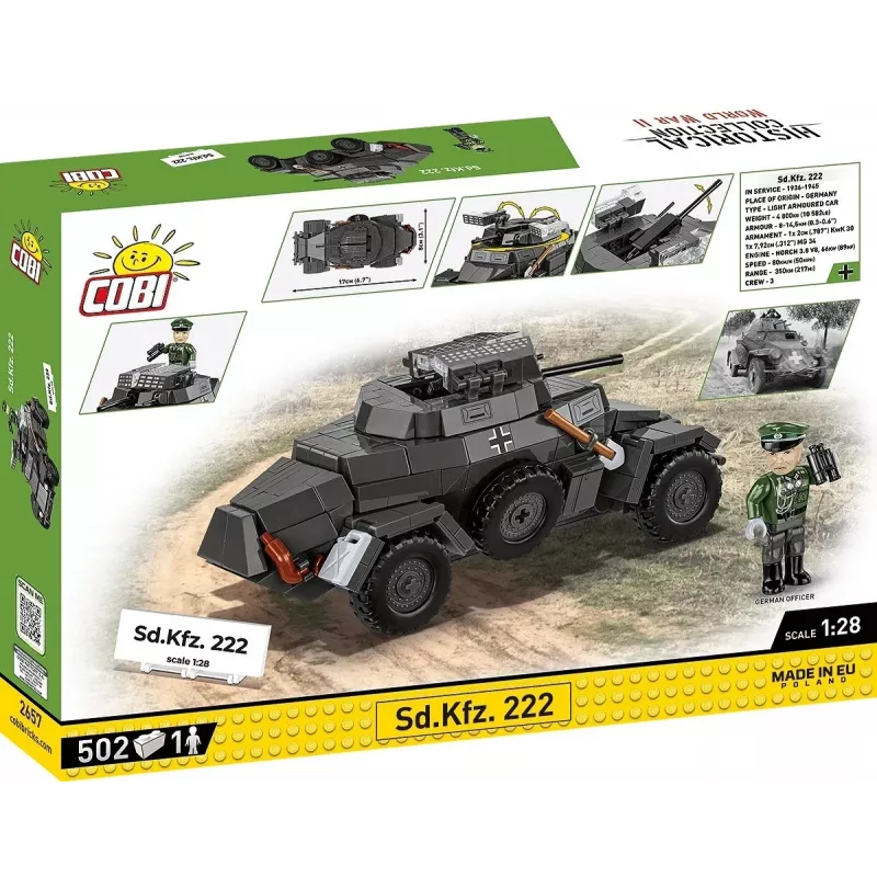 Cobi Blocks Sd.Kfz 222 mudelikomplekt COBI-2657 — 502 klotsi