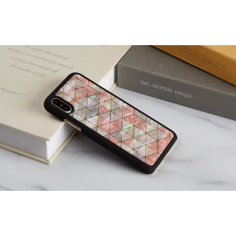 Kaitsev nutitelefoni ümbris iKins iPhone XS / iPhone X, teemantmuster, must