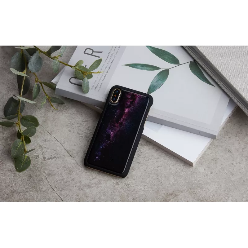 Nutitelefoni ümbris iKins iPhone XS / iPhone XS Max jaoks — Linnutee must