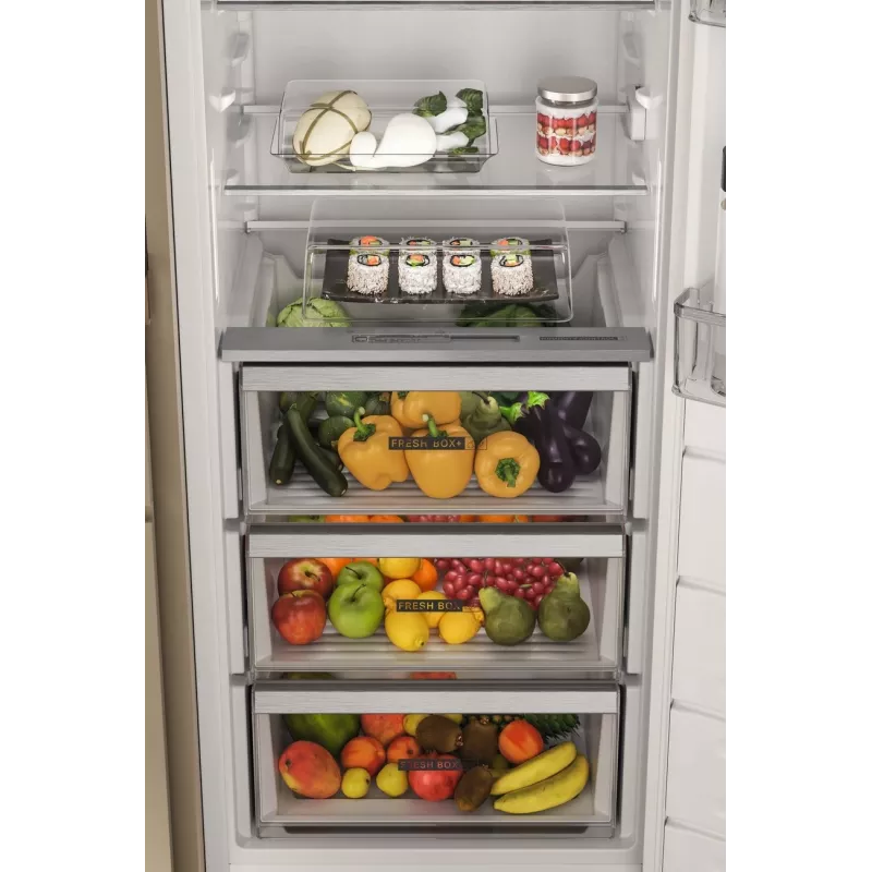 Whirlpool külmik | WHSD18A013D1 | Energiatõhususe klass E | Sisseehitatav | Sahver | Kõrgus 177 cm | Külmiku netomaht 306 L | Ekraan | 30 dB | Roostevaba teras