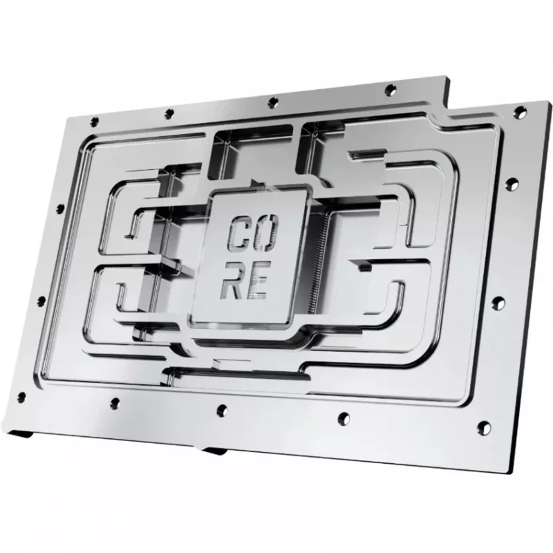 Taustplaat Alphacool 10259 alumiinium kroom vask must 153,3 mm