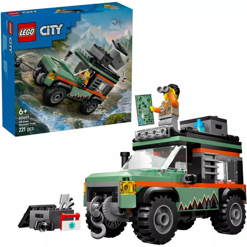 LEGO City maastikuauto SUV 4x4 ehituskomplekt 60447 — 221 klotsi, 1 minifiguur, vanusele 6+