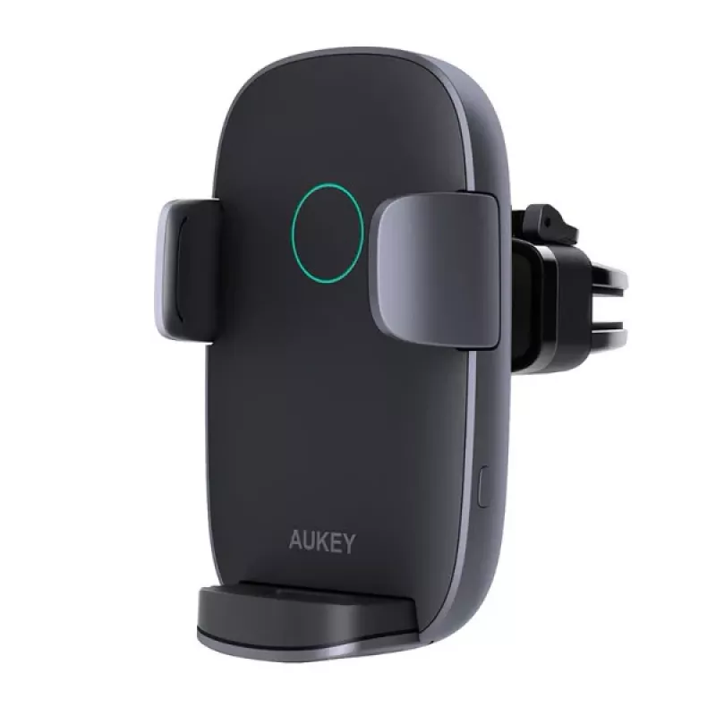 Juhtmevaba laadimisega telefonihoidik Aukey HD-C52 — Qi-ühilduv reguleeritava nurgaga auto telefonihoidik juhtmevaba laadimisega