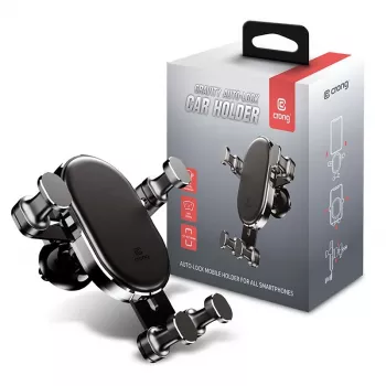 Autohoidik Crong CRG-CH5-BLK — reguleeritava nurgaga universaalne telefonikinnitus