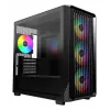 Montech X5M (B) Micro Tower PC-korpus — Micro‑ATX/Mini‑ITX, 3×120 mm ees, 1×120 mm taga, toetab ATX-toiteplokki, 2×3,5-tolline + 4×2,5-tolline, must