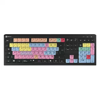 Logickeyboard ASTRA 2 USB AZERTY English Must Täissuuruses Klaviatuur