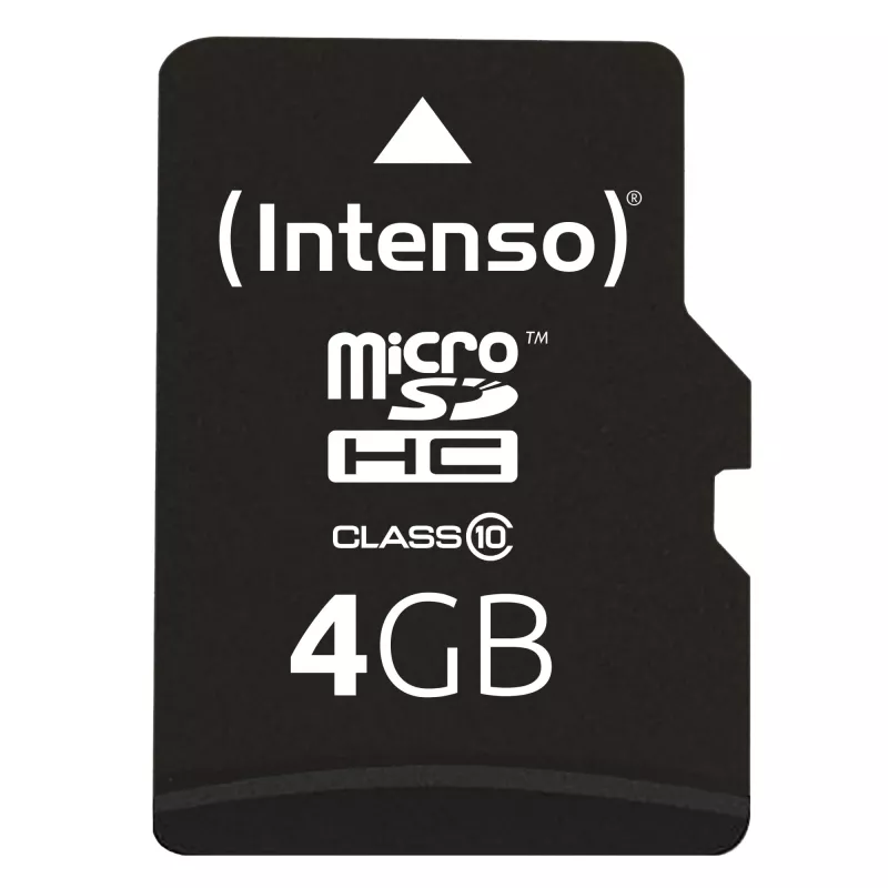 MÄLU MICRO SDHC 4GB C10/W/ADAPTER 3413450 INTENSO