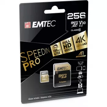 Välkmälu Emtec SpeedIN Pro 256 GB MicroSDXC UHS-I Class 10