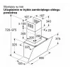 Seinale kinnitatav õhupuhasti Bosch DWK65DK20, 590×325×690 mm, 550 m³/h, 3 kiirust, 62 dB, valge, alumiiniumist rasvafilter