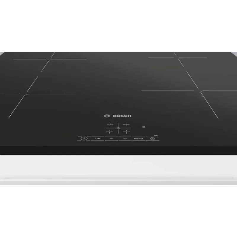 Bosch | Pliidiplaat | PUE63KBB6E | Induktsioon | Põletite/keedutsoonide arv 4 | Puutetundlik | Taimer | Must