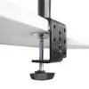 Maclean MC-967 Topeltvertikaalne monitori lauahoidja, max VESA 100x100, 13-27, 2x 9kg, pulbervärvitud, kallutatav, pööratav, reguleeritav