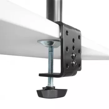 Maclean MC-967 Topeltvertikaalne monitori lauahoidja, max VESA 100x100, 13-27, 2x 9kg, pulbervärvitud, kallutatav, pööratav, reguleeritav
