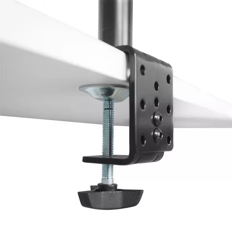 Maclean MC-967 Topeltvertikaalne monitori lauahoidja, max VESA 100x100, 13-27, 2x 9kg, pulbervärvitud, kallutatav, pööratav, reguleeritav