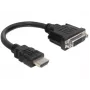 DeLOCK HDMI-DVI M/F kaabel 0,2 m
