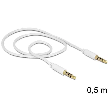 3,5 mm helikaabel DeLOCK 83439 0,5 m valge