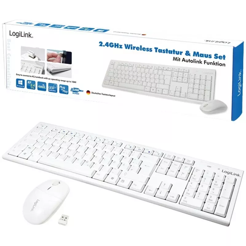 Juhtmevaba klaviatuuri ja hiire komplekt LogiLink ID0104W