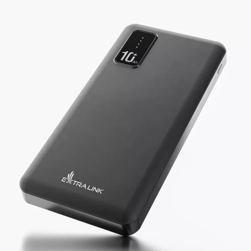 Akupank Extralink EPB-098B 10000 mAh, LiPo, 2× USB-A + 1× USB-C, must
