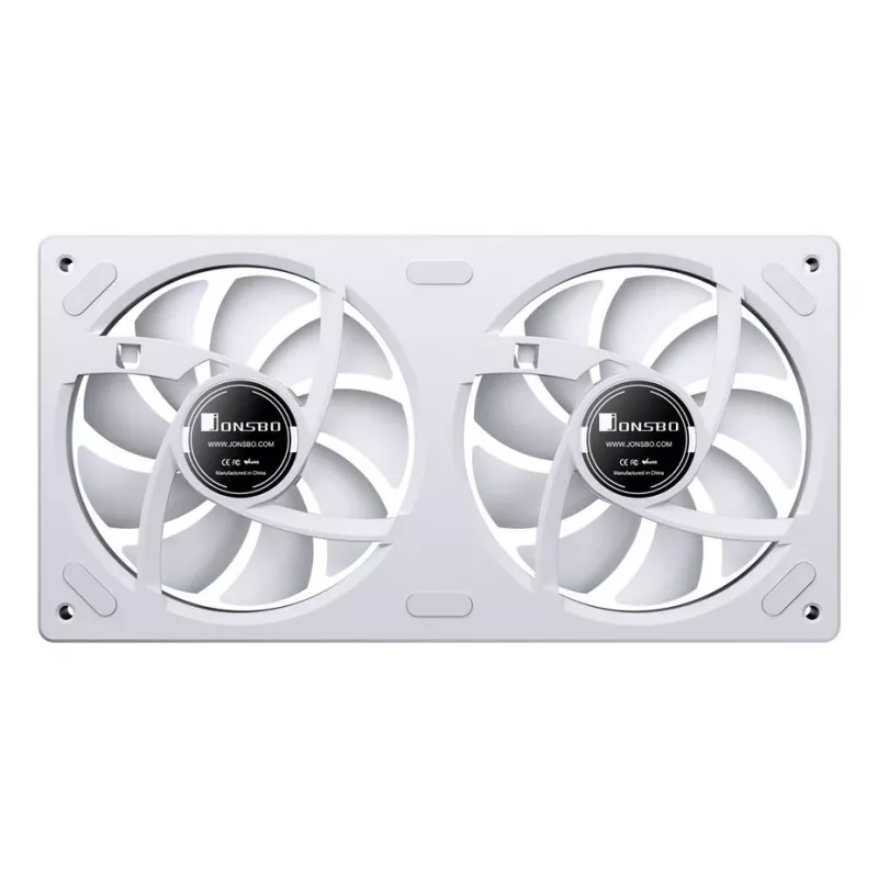 Jonsbo ZA-240 valge 240mm ARGB lõpmatu peegli ventilaator, kahe 120mm ventilaatoriga, PWM tugi