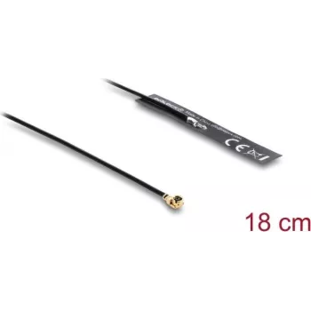 Antenn DELOCK 2,4 GHz ringkiirgusega 3,4 dBi I-PEX MHF® I pistikuga ja 18 cm FPC-kaabliga sisemiseks kleepkinnituseks
