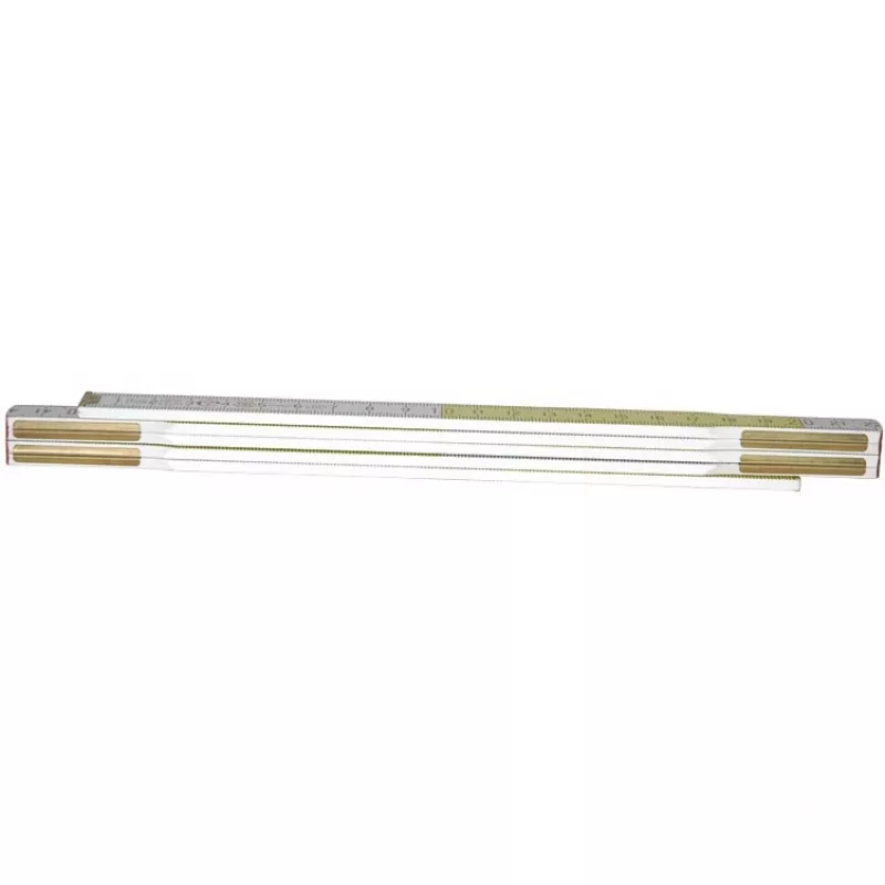 Kokkuvolditav joonlaud STANLEY 0-35-458, puidust, 2 m, 17 mm laius, valge/kollane