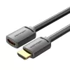 HDMI-kaabel Vention AHCBD 0,5 m, HDMI tüüp A-pistik - HDMI tüüp A-pesa, HDMI 2.0, kuldkontaktid, must