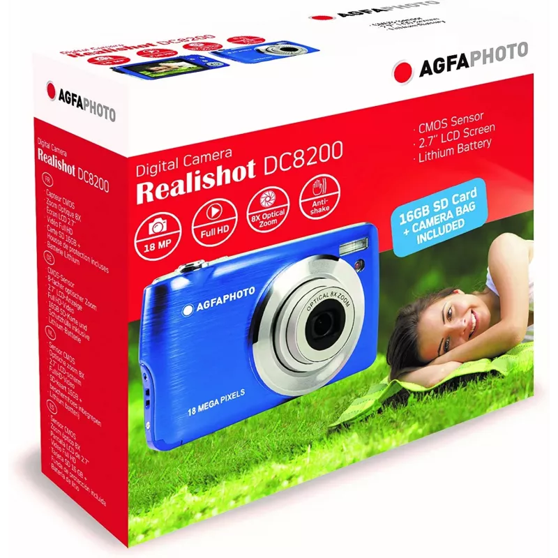 Agfa Photo DC8200 Sinine + Ümbris + SD-kaart 16GB