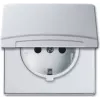 BUSCH-JAEGER SCHUKO pistikupesa IP44 20EUGK-33-101 AW44 kaanega 20EUGK-33-101 (20EUGK-33-101)