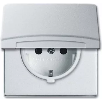 BUSCH-JAEGER SCHUKO pistikupesa IP44 20EUGK-33-101 AW44 kaanega 20EUGK-33-101 (20EUGK-33-101)