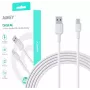 AUKEY CB-NAC1 Valge nailonpunutud USB-C – USB-A kaabel