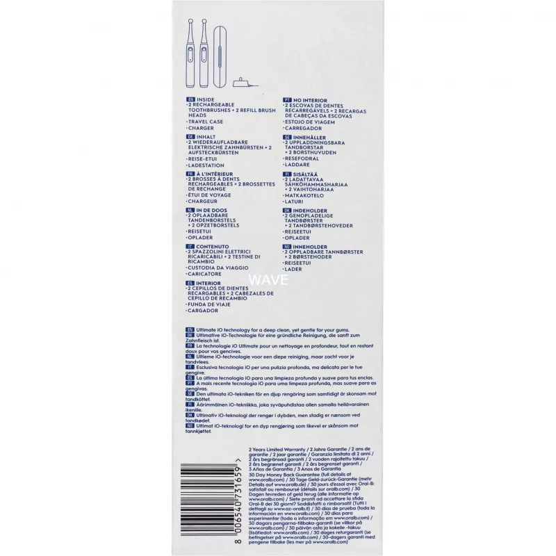 Elektriline hambahari BRAUN Oral-B iO Series 3N — must/sinine, 2 käepidet