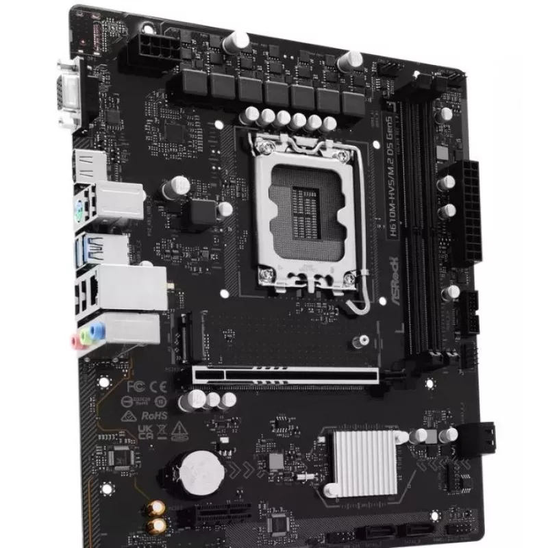 Emaplaat ASRock H610M-HVS/M.2 D5 GEN5 – LGA1700, DDR5, PCIe 5.0, mATX