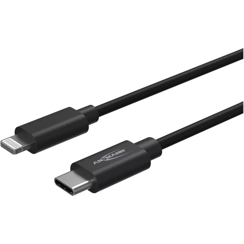 Mobiiltelefoni kaabel Ansmann 1700-0106 Must USB C Lightning 0,12 m
