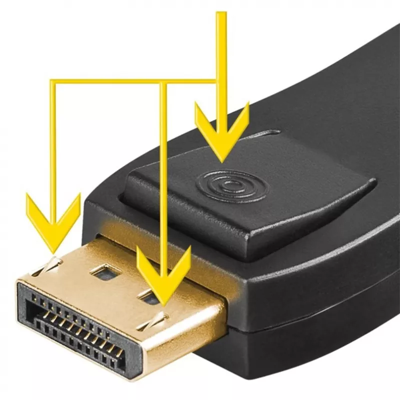 Wentronic Goobay DisplayPort-HDMI-adapter 1.1, HDMI standardpesa (tüüp A) - HDMI standardpesa (tüüp A) > DisplayPort-pistik (51719)