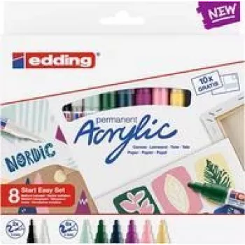 Akvarellimarkerid Edding 8 tk