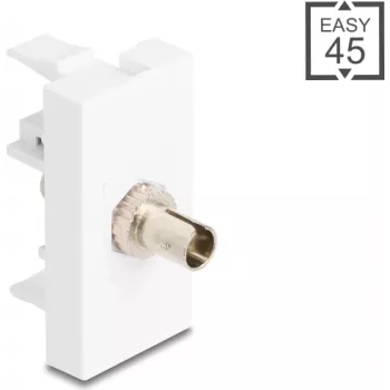 Kiudoptiline adapter DELOCK 90915 ST Simplex BU to ST Simplex valge