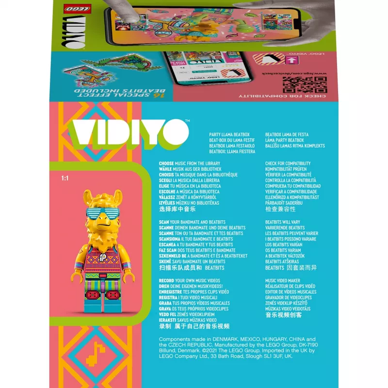 LEGO VIDIYO BeatBox 43105 Party Llama — interaktiivne muusika- ja tantsumängukomplekt