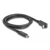 Delock - USB-kaabel - 24 pin USB-C (M) -> 24 pin USB-C (M) nurga all - USB 3,2 Gen 2 - 3 A - 1,0 m - USB Power Delivery (60 W), toetab 4K 144 Hz (3840 x 2160), kuni 10 Gbps andmeedastus