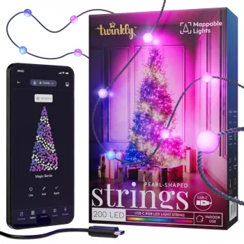 Nutikas dekoratiivvalgusti Twinkly Strings USB-C Pearls Wi-Fi/Bluetooth Multicolour