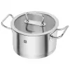 Keedunõude komplekt ZWILLING 65120-005-0 — 5-osaline roostevabast terasest kastrulite komplekt, kaantega, ahju- ja nõudepesumasinakindel, mittenakkuva kattega, max 200°C