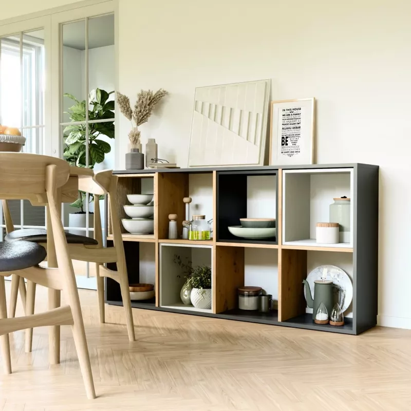 Topeshop MALAX 2X4 ANT/ART elutoa raamaturiiul