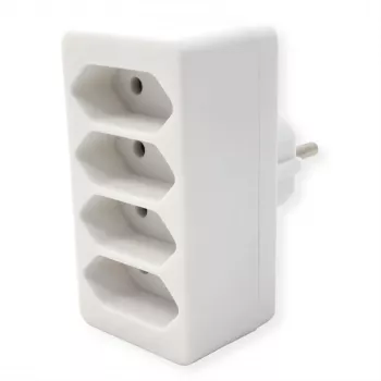 Pikendusjuhe Bachmann 921.273 – 4× Euro pistikupesa, valge PVC